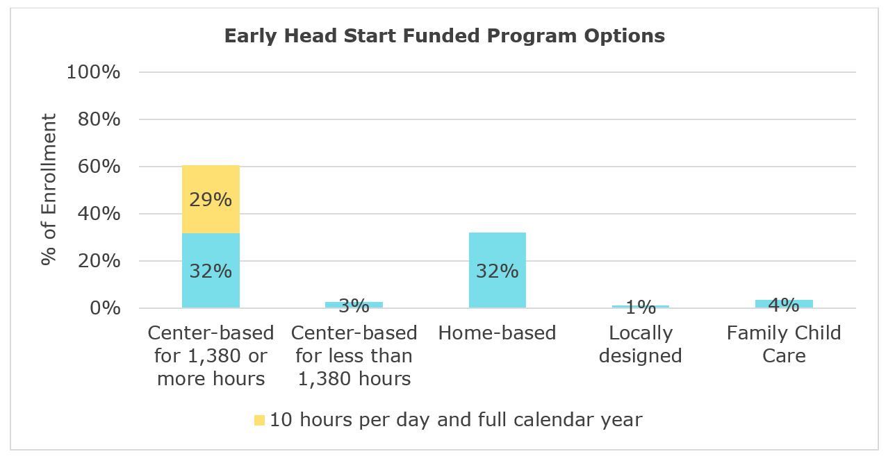 Graphic displaying Early Head Start program options.