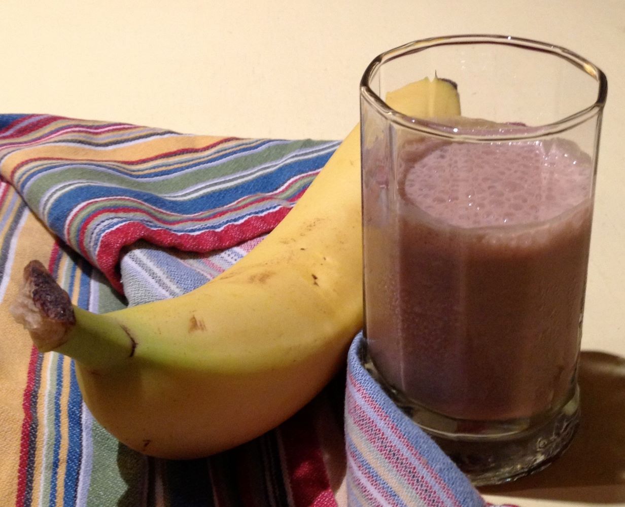 Chocolate banana smoothie.