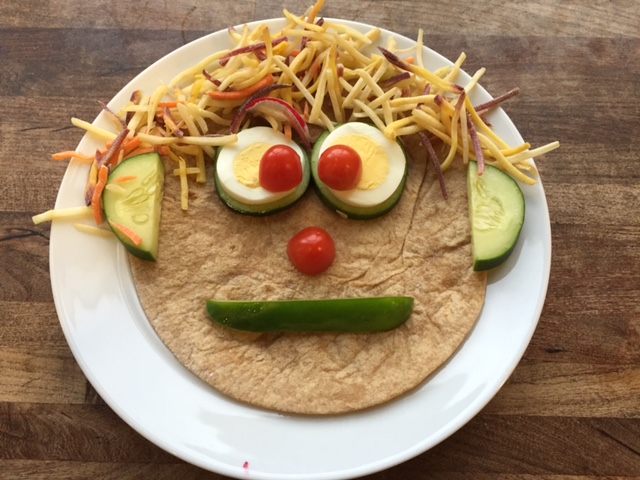 Caritas de verduras, huevo y queso