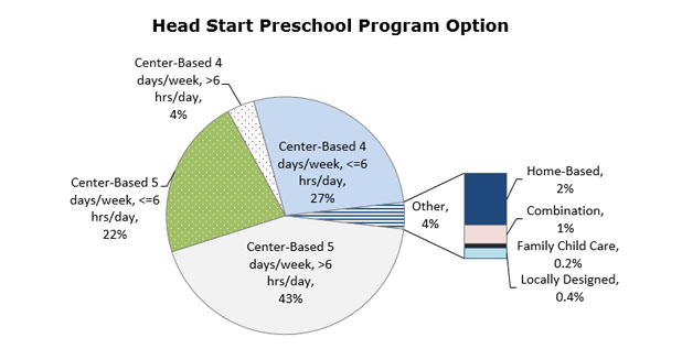 Pie chart - Early Head Start Preschool Program Options