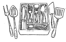 dinnerware, utensils