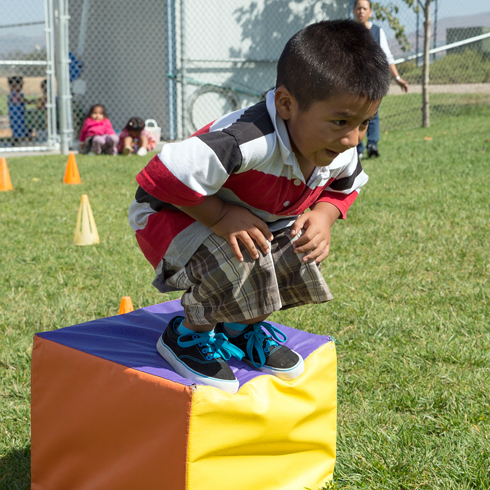 child playing outside