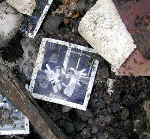 a photo damaged in a mudslide