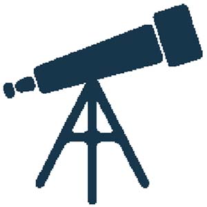 Icon of a telescope